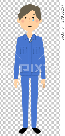 作業服の男性 泣く 作業服の男性 泣く 37916257
