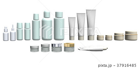 サンプル 化粧品 容器などのイメージのイラスト素材