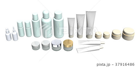 サンプル 化粧品 容器などのイメージのイラスト素材