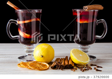Mulled wine glintwine served in glasses for Mulled wine glintwine served in glasses for 37926600