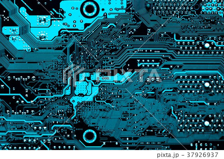 blue circuit board background  37926937