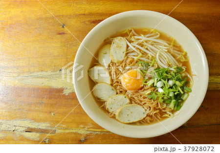boiled instant noodle topping egg yolk boiled instant noodle topping egg yolk 37928072