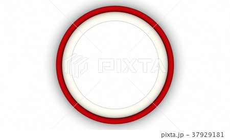 Red blank frame on white background 37929181