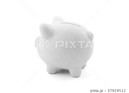 White piggy bank with clipping path White piggy bank with clipping path 37929512