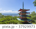 富士浅間神社の五重の塔と富士山 37929973