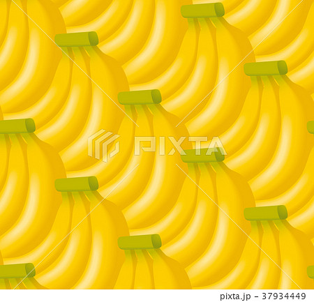 バナナのイラストの背景 シームレスのイラスト素材