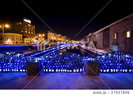 Light-Up Festival at Otaru Canal in Winter 37937806