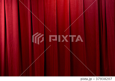 カーテン　ツイード　防炎加工　オーダーカーテン　形状記憶　赤レンガ色　緞帳 37938207