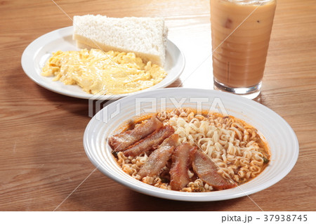 noodles with meat in soup noodles with meat in soup 37938745