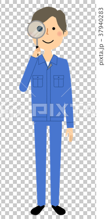男性放大鏡工作服 37940283