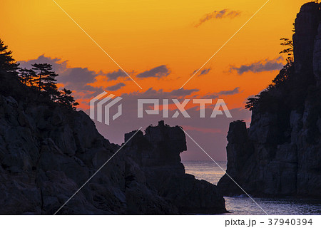 夕焼け 海 慶南 37940394