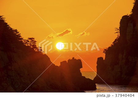夕焼け 海 慶南 37940404