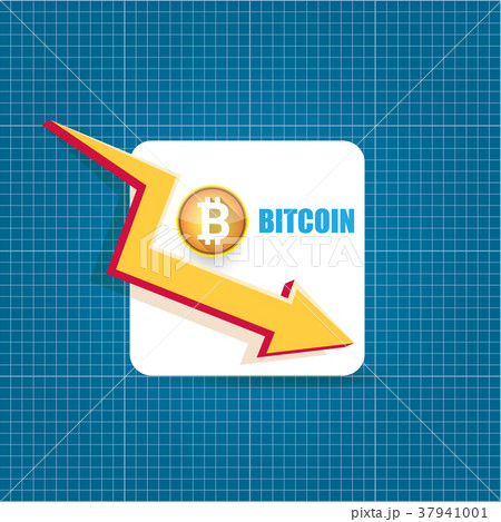 vector bitcoin market crash graph on blueprint 37941001