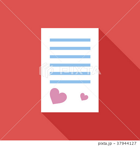 Blank paper with red heart. Free space for your Blank paper with red heart. Free space for your 37944127