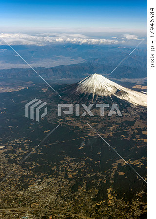 富士山空撮 縦構図 富士山空撮 縦構図 37946584