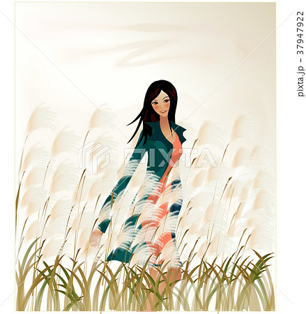 葦 女性 女のイラスト素材