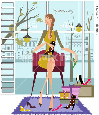 ショッピング 買い物 靴 37947931