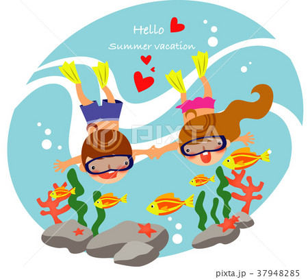 イラスト 夏 子供のイラスト素材