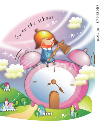 新学期 学校 時計 37948967