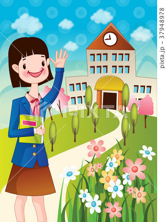学校 学生 女性 37948978