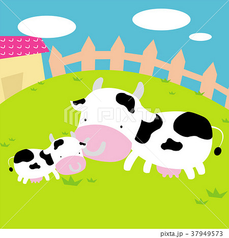 動物 乳牛 イラスト 37949573