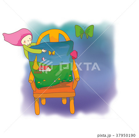 イラスト 蝶 椅子 37950190