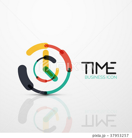 Vector abstract logo idea, time concept or clock Vector abstract logo idea, time concept or clock 37953257