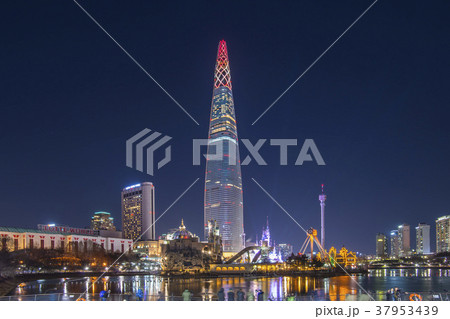 夜景 ロッテワールドタワー 遊園地 37953439