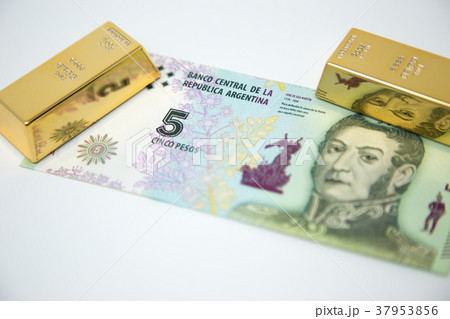 argentine money with white background 37953856