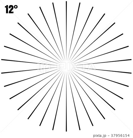 Abstract Circular Geometric Burst Rays On White 37956154