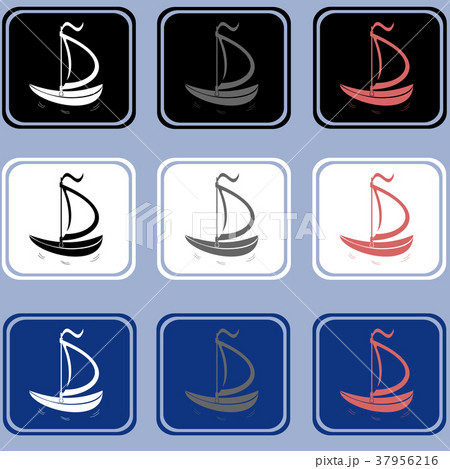 Set of the boat icons. Ships icons. 37956216