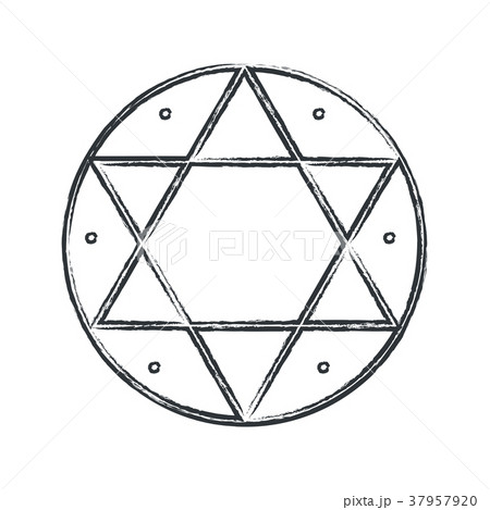 Vector magical symbol: Hexagram, Seal of Solomon. Vector magical symbol: Hexagram, Seal of Solomon. 37957920