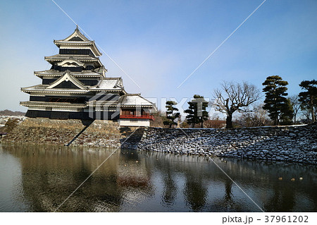 雪の松本城 37961202