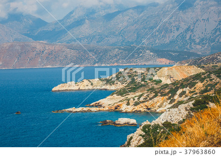 Rocky coast near Agios Nikolaos on Crete, Greece 37963860