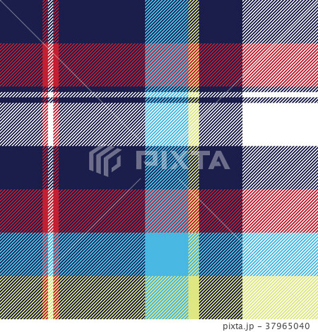 Blue check seamless pattern fabric textile 37965040