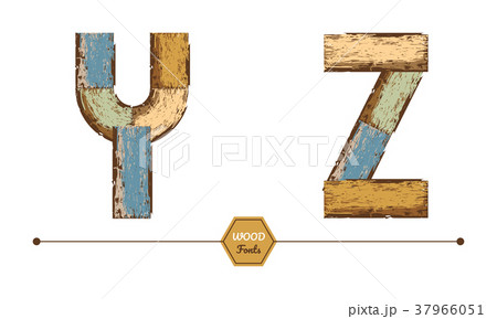 Vector graphic alphabet in a set YZ 37966051