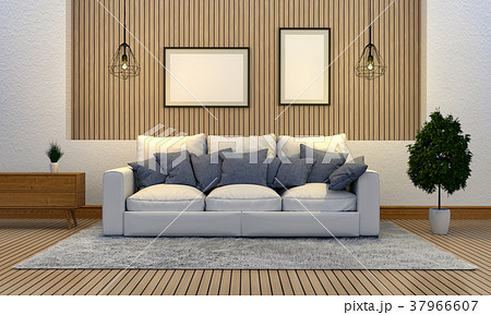 3D rendering of interior modern living room  37966607
