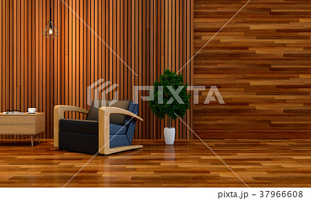 3D rendering of interior modern living room  37966608