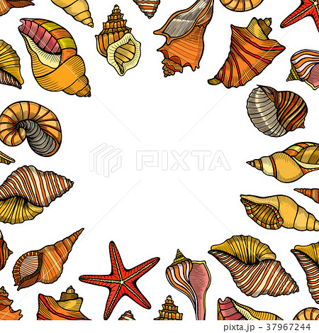 Vintage seafood frame vector illustration. Vintage seafood frame vector illustration. 37967244
