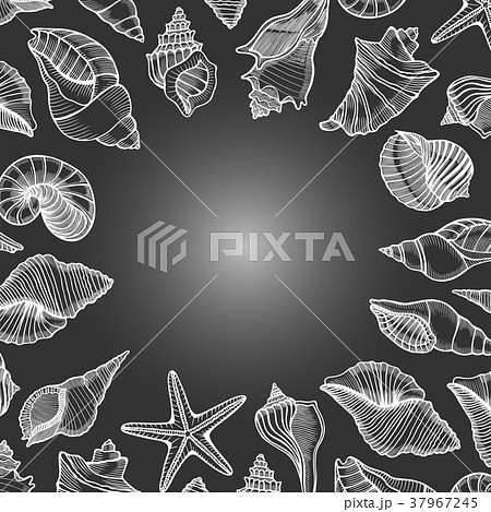 Vintage seafood frame vector illustration. Vintage seafood frame vector illustration. 37967245