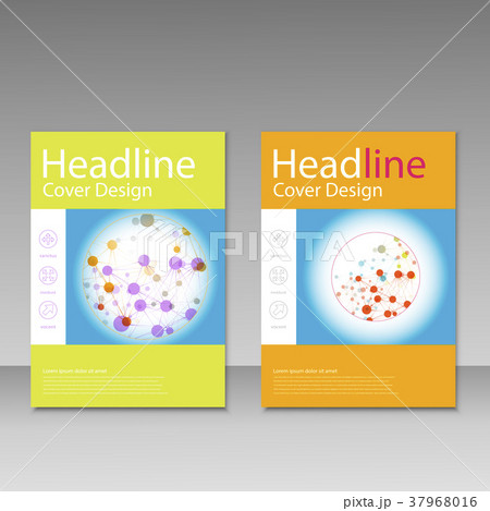 Molecule design brochure template. Science vector Molecule design brochure template. Science vector 37968016