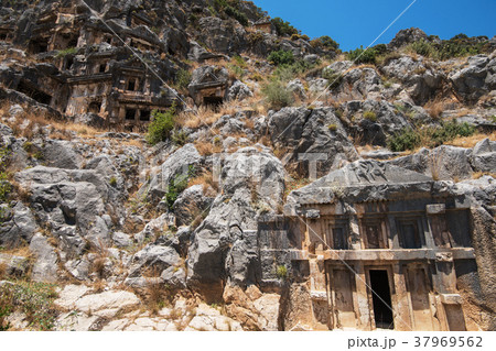 Ancient lycian Myra rock tomb 37969562