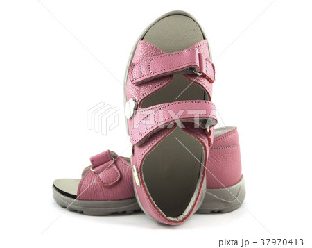 Pink shoes on white background 37970413