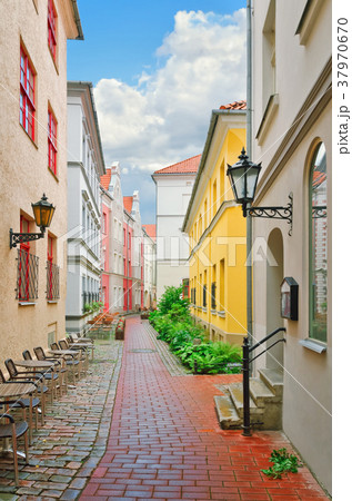 Narrow Riga street Narrow Riga street 37970670