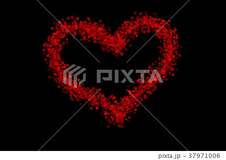 Red heart icon isolated on black background 37971006