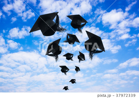 Graduation day, Images of graduation Caps or hat throwing in the Graduation day, Images of graduation Caps or hat throwing in the 37972339