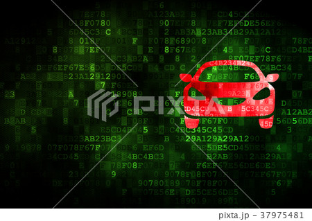 Tourism concept: Car on digital background 37975481