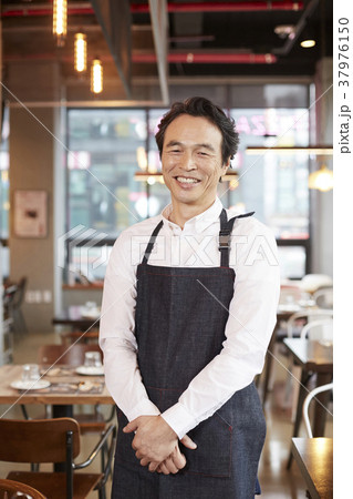 レストラン 食堂 エプロン 37976150