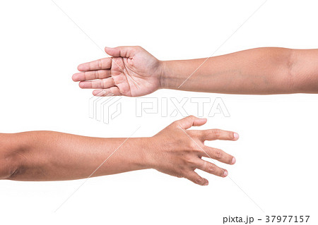 Human hand showing gestures or sign isolated on white Human hand showing gestures or sign isolated on white 37977157