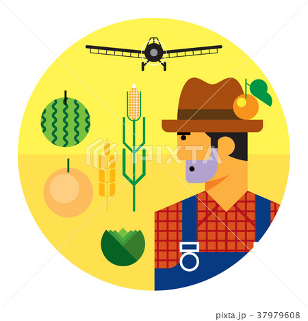 Farmer with harvest 37979608